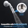 Enhon 2 Setting Pivoting Single Spray Shower Head with Shut Off Valve Replacement for 52652PK Compatible with Delta Shower 25 GPM Brass Water Saving Shower Head Chrome 1 Diameter Spray Face 2 Set