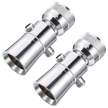 Enhon 2 Setting Pivoting Single Spray Shower Head with Shut Off Valve Replacement for 52652PK Compatible with Delta Shower 25 GPM Brass Water Saving Shower Head Chrome 1 Diameter Spray Face 2 Set