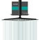 AULEEND Square Rain Shower Head High Flow Stainless SteelWork with any decorative styleAll Metal Rainfall Shower Head Matte Black 12