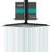AULEEND Square Rain Shower Head High Flow Stainless SteelWork with any decorative styleAll Metal Rainfall Shower Head Matte Black 12
