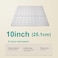 AULEEND Square Rain Shower Head High Flow Stainless SteelWork with any decorative styleAll Metal Rainfall Shower Head Brushed Nickel 10