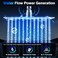 HUUKE High Pressure 10 Rain Shower Head with LED Chrome Square AntiClogging Fixed Shower Head 360Adjustable Brass Ball Joint AutoColor Changing Technology