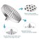 BRIGHT SHOWERS High Pressure Shower Head 6 Inch High Flow Rainfall Shower Heads 2 Spray Settings Adjustable Angle Replacement Bathroom Showerhead Easy Installation Brushed Nickel