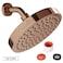 Heatsistence Rainfall Shower Head 6 High Pressure Shower Heads 18 GPM Shower Heads with AntiClog 90 Rubber Jets 360 Rotation Adjustable Shower Head Rustproof Bathroom Shower Head Rose Gold