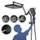 Psylc 12 High Pressure RainRainfall Shower Heads With Handheld Spray Combo 31 Settings Builtin Power Wash Mode DoubleDual Shower Head With Handheld HeightAngle AdjustableMatte Black