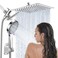 Ashwanth Shower Head10Rain Shower Head with Handheld Spray Combo and Adjustable Extension Arm3Way Flow RegulatorShower SystemHigh Pressure Rain Fall HoseChrome
