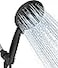 Cobbe 8Setting Handheld Shower Head Bathroom Showerhead Set Detachable Shower Heads with 5ft Stainless Steel Hose and Brass Swivel Bracket Matte Black