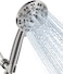 Cobbe 8Setting Handheld Shower Head Bathroom Showerhead Set Detachable Shower Heads with 5ft Stainless Steel Hose and Brass Swivel Bracket Brushed Nickel
