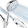 BRIGHT SHOWERS High Pressure Shower Head with Handheld 9 Spray Settings Showerhead Built in Power Wash to Clean Tub and Pets Extra Long 69 Hose Adjustable Bracket Chrome