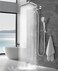 Heemli 12 Inch Rain Shower Head High Pressure Shower Head Dual Shower Heads with 8 Modes Handheld Spray Combo Upgrade Extension Arm Height Adjustable Chrome