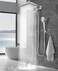 Heemli 12 Inch Rain Shower Head High Pressure Shower Head Dual Shower Heads with 8 Modes Handheld Spray Combo Upgrade Extension Arm Height Adjustable Chrome