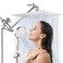 Tudoccy Shower Head 10 Inch High Pressure Rainfall Shower HeadHandheld Shower Combo with 11 Inch Extension Arm 9 Settings Adjustable Antileak Shower Head with HolderHose HeightAngle Adjustable