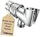 HammerHead Showers Solid Metal Handheld Shower Head Holder Chrome Adjustable Shower Wand Holder with Wall Hook Bracket and Pivot Ball Hand Held Shower Head Holder Shower Hose Holder