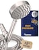 HammerHead Showers Solid Metal LOW FLOW Handheld Shower Head with Hose and Brass Holder BRUSHED NICKEL Water Saving 175 GPM Detachable Shower Head Adjustable Shower Wand Bracket 6ft Hose