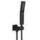 Heyalan SUS304 Stainless Steel Handheld Shower Wand High Pressure Luxury Shower Set High Flow Rectangle Hand Shower Spray with Wall Connector Holder and hose Curved Style Matte Black