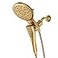 Moen Verso Brushed Gold EightFunction Eco Performance 7 Wide Spray Shower Head and Detachable Handshower Combo with 72 Hose 220C3EPBG