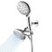 Cobbe Dual Shower Head Combo 2in1 Water Saving System with 59Inch Stainless Steel Hose 18 GPM Rainfall and Handheld Spray 3Way Diverter with AntiSwivel Lock Nut Chrome