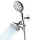 Cobbe Dual Shower Head Combo 2in1 Water Saving System with 59Inch Stainless Steel Hose 18 GPM Rainfall and Handheld Spray 3Way Diverter with AntiSwivel Lock Nut Chrome
