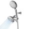 Cobbe Dual Shower Head Combo 2in1 Water Saving System with 59Inch Stainless Steel Hose 18 GPM Rainfall and Handheld Spray 3Way Diverter with AntiSwivel Lock Nut Chrome