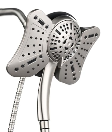 GRICH 25GPM Shower Head with Handheld Spray Combo 2 in 1 Rainfall Shower Heads high pressure Handheld Shower Head 9 Spray ModesSettings Detachable Shower Head with 60 Inch Hose Nickel