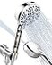 BOWGER Filtered Shower Head with Handheld 6 Modes High Pressure Shower Heads with Power Wash Mode and Hard Water Filter Detachable Hand Held Showerhead Set with Extra Long Hose Chrome