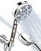 BOWGER Filtered Shower Head with Handheld 6 Modes High Pressure Shower Heads with Power Wash Mode and Hard Water Filter Detachable Hand Held Showerhead Set with Extra Long Hose Chrome