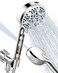 BOWGER Filtered Shower Head with Handheld 6 Modes High Pressure Shower Heads with Power Wash Mode and Hard Water Filter Detachable Hand Held Showerhead Set with Extra Long Hose Chrome