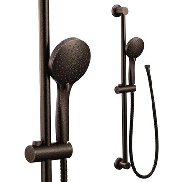 Moen Oil Rubbed Bronze EcoPerformance 5Function Handheld Removable Shower Head Adjustable 30Inch Slide Bar and 69Inch Long Hose 3558EPORB