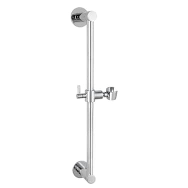 YDmeet Shower Slide Bar Adjustable Handheld Shower Head Holder Wall Mount 15inch AllMetal Shower Head Slide Bar Compatible with Bathroom Drill Free Glue Installation Polished Chrome