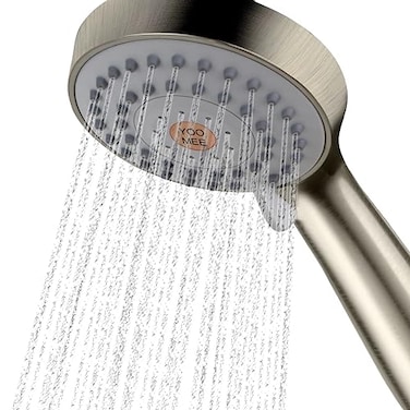 YOO.MEE YOOMEE High Pressure Handheld Shower Head with Powerful Shower Spray against Low Pressure Water Supply Pipeline Multifunctions w 79 Hose Bracket Brushed Nickel Finish