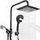 Ryamen Dual Shower Head Combo 8 High Pressure Rain Shower Head with Handheld Spray 61 Spray Settings Handheld Showerhead Height Adjustable Onetouch Pause Button Matte Black