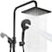 Ryamen Dual Shower Head Combo 8 High Pressure Rain Shower Head with Handheld Spray 61 Spray Settings Handheld Showerhead Height Adjustable Onetouch Pause Button Matte Black