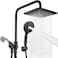 Ryamen Dual Shower Head Combo 8 High Pressure Rain Shower Head with Handheld Spray 61 Spray Settings Handheld Showerhead Height Adjustable Onetouch Pause Button Matte Black