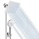 NearMoon Shower Head with Hose High Pressure Stainless Steel Rain Shower and 3 Settings Handheld Spray Combo with Push Button Flow Control 8 Inch Chrome Finish