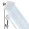 NearMoon Shower Head with Hose High Pressure Stainless Steel Rain Shower and 3 Settings Handheld Spray Combo with Push Button Flow Control 8 Inch Chrome Finish