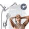 AWAXFOLO Shower Head 10 High Pressure Rain shower head with Handheld Spray Combo 6 Settings Handheld with 78 Antileak Hose 11 Adjustable Extension Arm Ultra Thin Water Saving Chrome