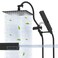 Hibbent All Metal cUPC Shower Head 12 High Pressure Rainfall Showerhead Combo Handheld Shower Wand 12 Adjustable Extension Arm 4Spray 71 Hose Brass Shower Holder Matte Black