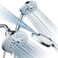 Hotel Spa AquaCare AsSeenOnTV High Pressure 50mode Rain Handheld 3way Shower Head Combo Anticlog NozzlesTub Tile Pet Power WashExtra Long 6 ft Stainless Steel HoseAll Chrome Finish