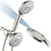 Hotel Spa AquaCare AsSeenOnTV High Pressure 48setting Rain Handheld 3way Shower Head Combo Anticlog NozzlesTub Tile Pet Power WashExtra Long 6 ft HoseSatin Nickel Finish