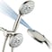 Hotel Spa AquaCare AsSeenOnTV High Pressure 48setting Rain Handheld 3way Shower Head Combo Anticlog NozzlesTub Tile Pet Power WashExtra Long 6 ft HoseSatin Nickel Finish