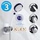 KAIYING DrillFree High Pressure Handheld Shower Head with ONOFF Pause Switch 3 Spray Modes Water Saving Showerhead Detachable ShowerHead HShower Head White BlueBracketHose