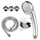 KAIYING DrillFree High Pressure Handheld Shower Head with ONOFF Pause Switch 3 Spray Modes Water Saving Showerhead Detachable Puppy Shower Accessories MShower Head ChromeBracketHose