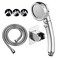 KAIYING DrillFree High Pressure Handheld Shower Head with ONOFF Pause Switch 3 Spray Modes Water Saving Showerhead Detachable Puppy Shower Accessories MShower Head ChromeBracketHose