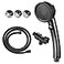 KAIYING High Pressure Handheld Shower Head with ONOFF Pause Switch 3 Spray Modes Shower Wand with Shut Off Button Removable Camper Shower Head with Hose and Adjustable Angle Bracket Black