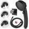 EAARSUO High Pressure Handheld Shower Head RV Handheld Shower Head with Hose and On Off Switch Detachable Shower Head with Adjustable Holder Black