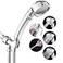 JONKEAN High Pressure Shower Head with 3 Spray Settings Water Saving Handheld RV Shower Head with Hose and On Off Switch Detachable Shower Heads with Hose and AngleAdjustable Bracket Black