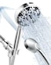 BOWGER Shower Head with Handheld High Pressure MultiFunction 7 modes Builtin Power Wash to Clear Tub Tile Pets 5 High Flow Hand Held Rain Showerhead with Extra Long Hose and Adjustable Bracket