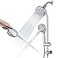 UCLIMAA Rainfall Shower Head with Handheld Shower Spray with 26 Drill Free Adjustable Height Slider Bar High Pressure Dual Shower Head Combo 3Way Diverter for Easy Reach 5Ft Hose Chrome Finish
