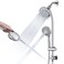 UCLIMAA Rainfall Shower Head with Handheld Shower Spray with 26 Drill Free Adjustable Height Slider Bar High Pressure Dual Shower Head Combo 3Way Diverter for Easy Reach 5Ft Hose Chrome Finish