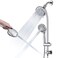 UCLIMAA Rainfall Shower Head with Handheld Shower Spray with 26 Drill Free Adjustable Height Slider Bar High Pressure Dual Shower Head Combo 3Way Diverter for Easy Reach 5Ft Hose Chrome Finish